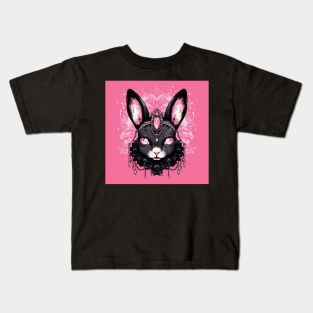 Elegant Black Rabbit Kids T-Shirt